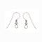 JewelrySupply Sterling Silver Fish Hook Earring Wires (1 Pair of Sterling Silver Earrings)